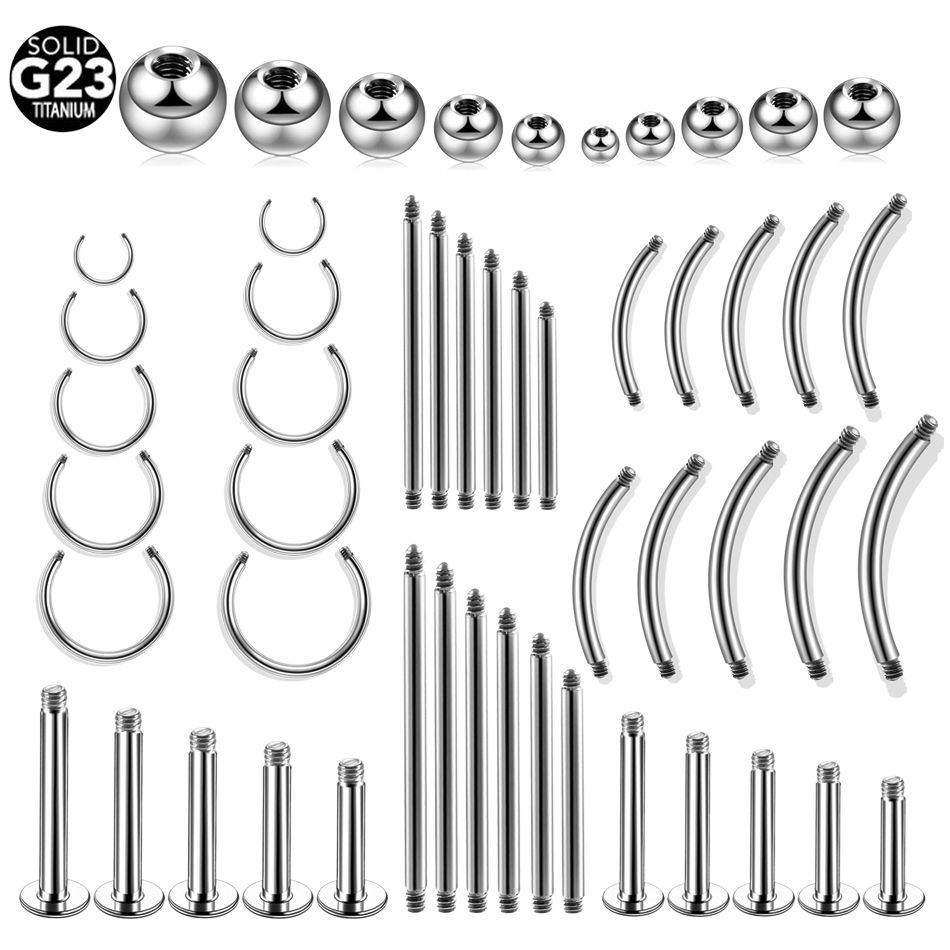 Body Jewelry Replacement Ball - Titanium Thread Barbell Substituição Acessórios, Piercing