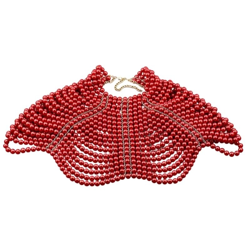 Body Jewelry Necklace - 49MD Mulheres elegantes xale multicamadas com