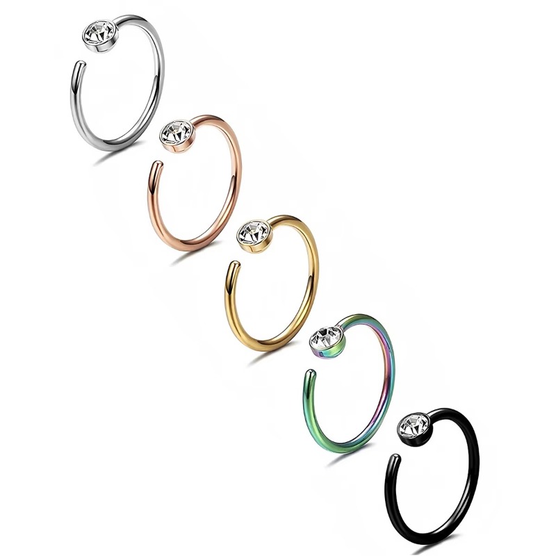Body Jewelry Surgical Steel - 5 peças de argolas para o