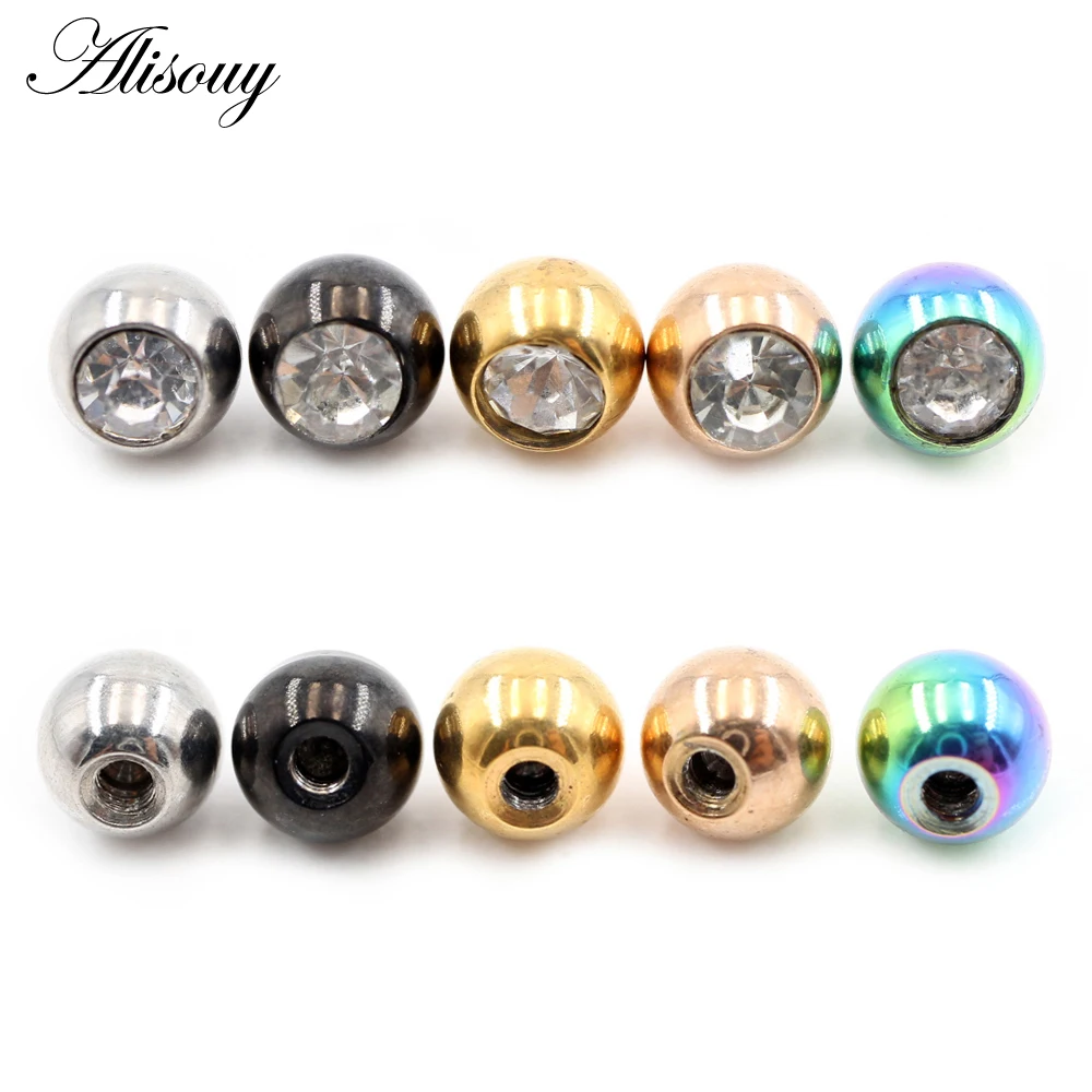2 peças 14G/16G Zircônia Aço I - Body Jewelry Replacement Ball avaliação e preço
