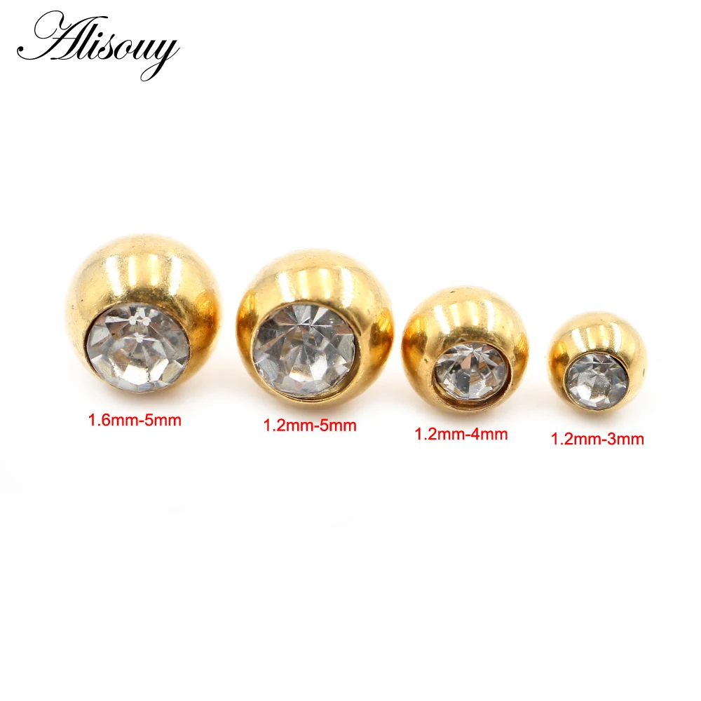 2 peças 14G/16G Zircônia Aço I - Body Jewelry Replacement Ball avaliação e preço