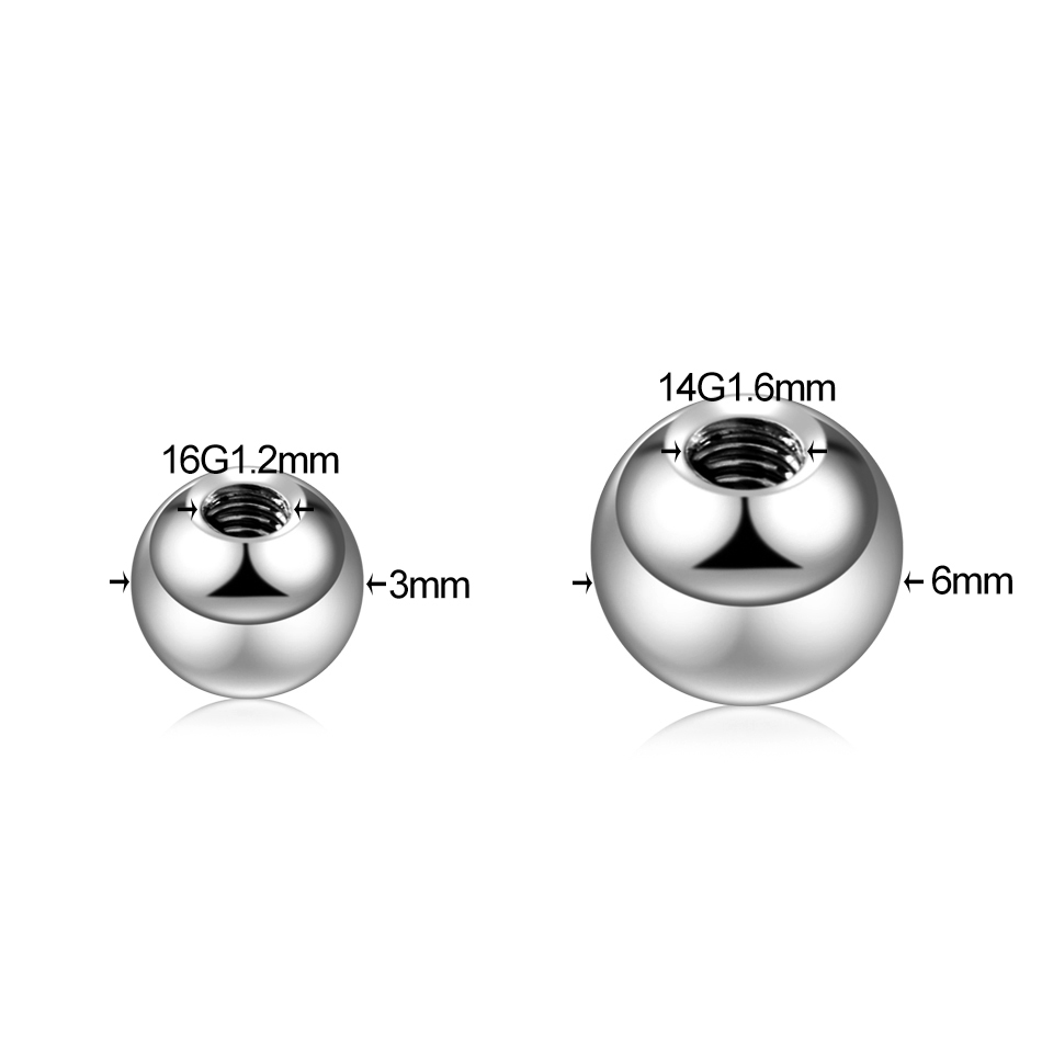 Titanium Thread Barbell Substi - Body Jewelry Replacement Ball avaliação e preço
