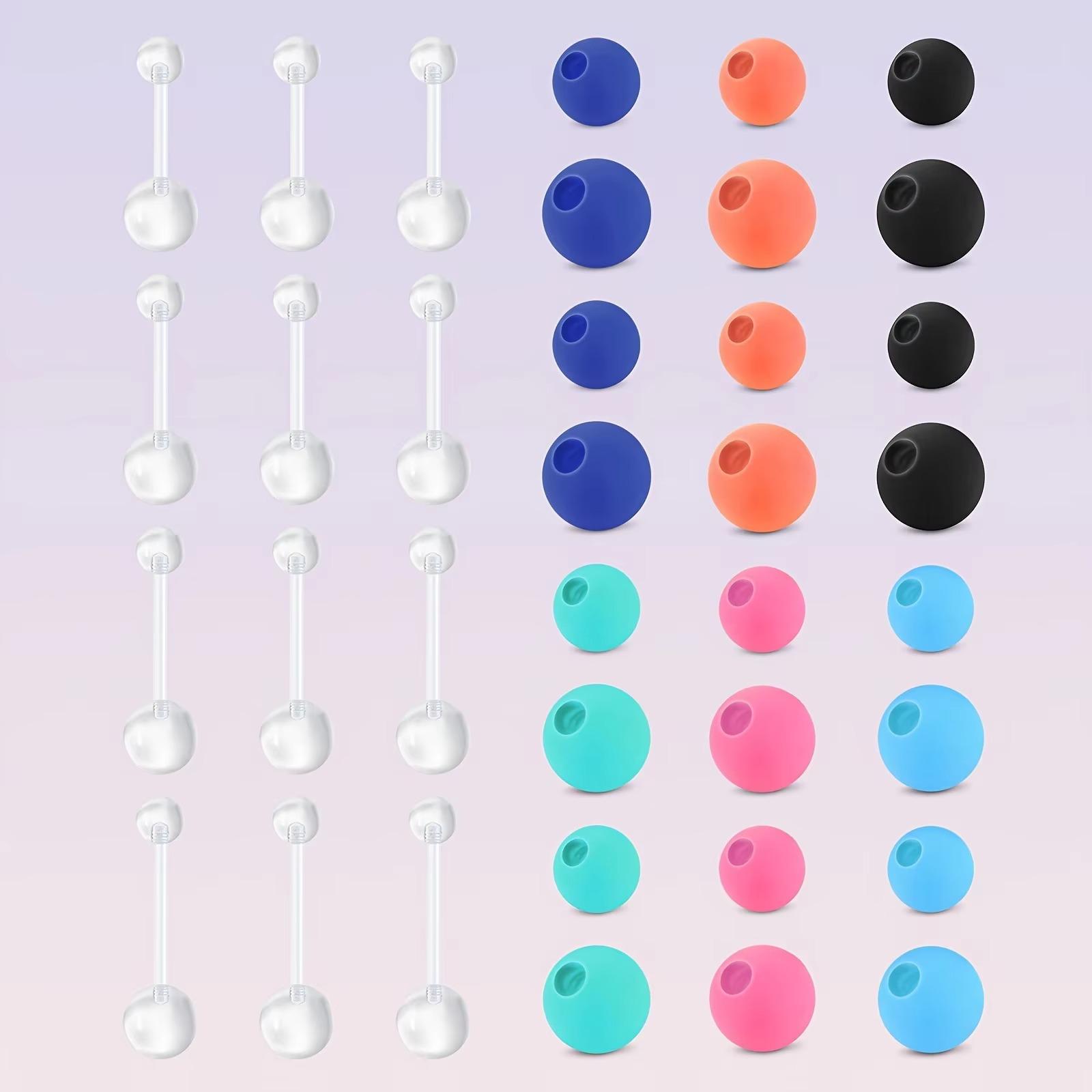 12pcs 14G Acrílico Clear Navel - Body Jewelry Replacement Ball avaliação e preço