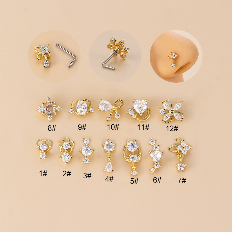 Piercing de Nariz em Zircônia  - Body Jewelry Surgical Steel avaliação e preço