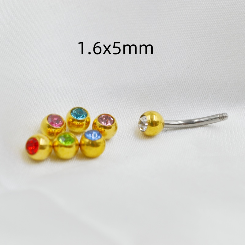 50 pçs/lote gemas de cristal b - Body Jewelry Replacement Ball avaliação e preço