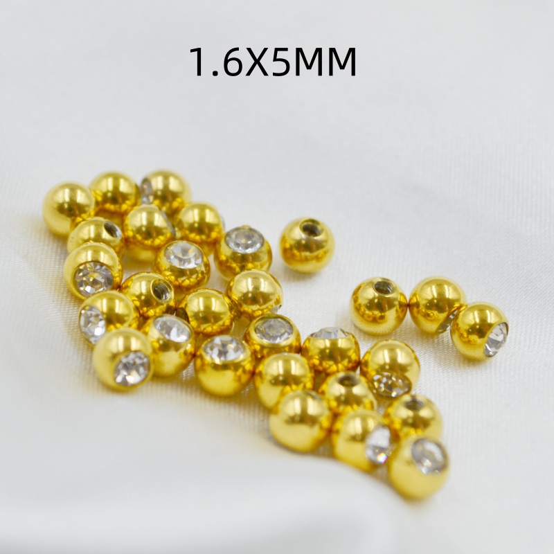 50 pçs/lote gemas de cristal b - Body Jewelry Replacement Ball avaliação e preço