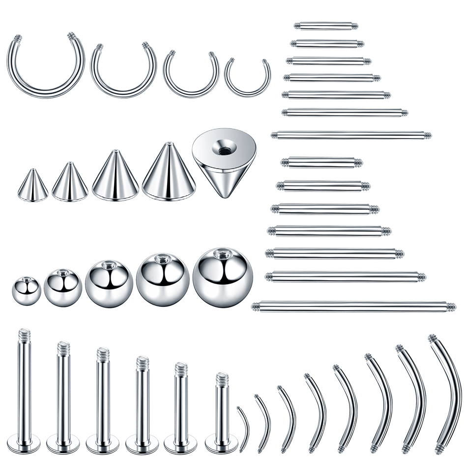 100 pçs/lote brinco de aço bar - Body Jewelry Replacement Ball avaliação e preço