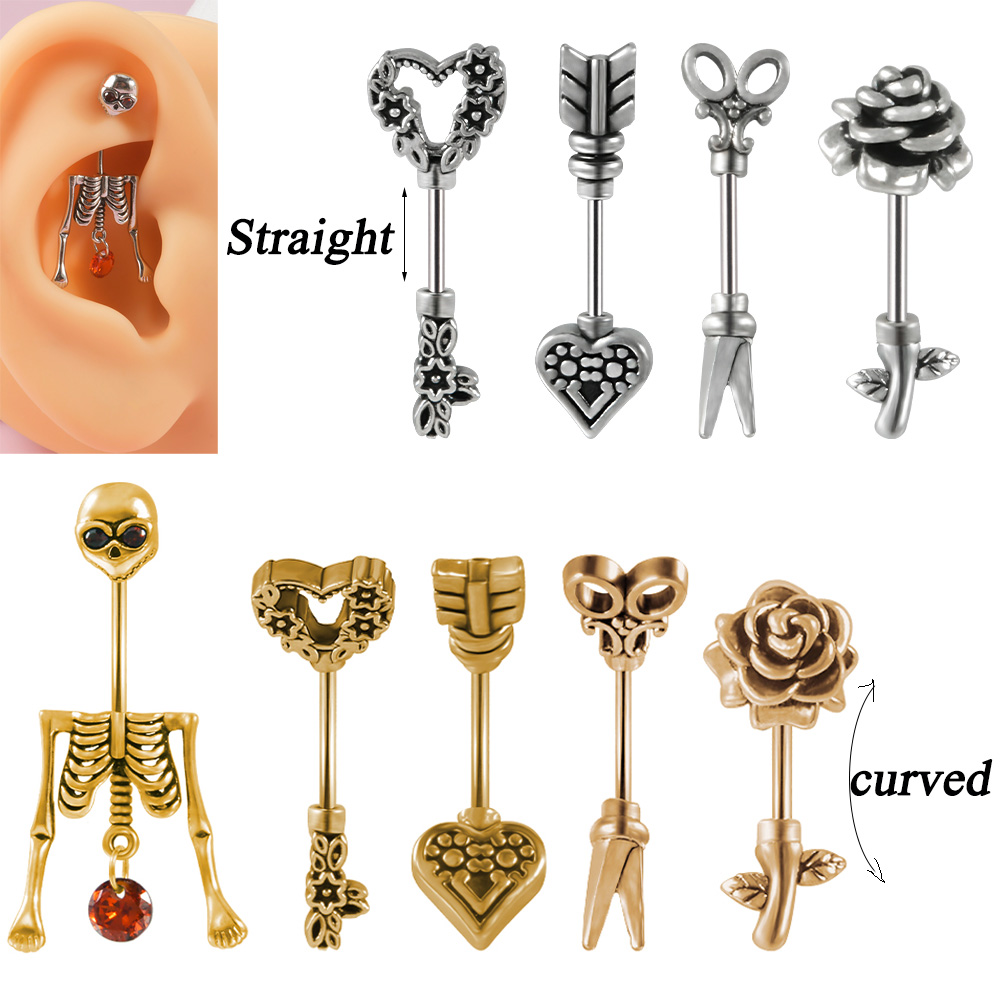 1pc aço cirúrgico do vintage e - Body Jewelry Surgical Steel avaliação e preço