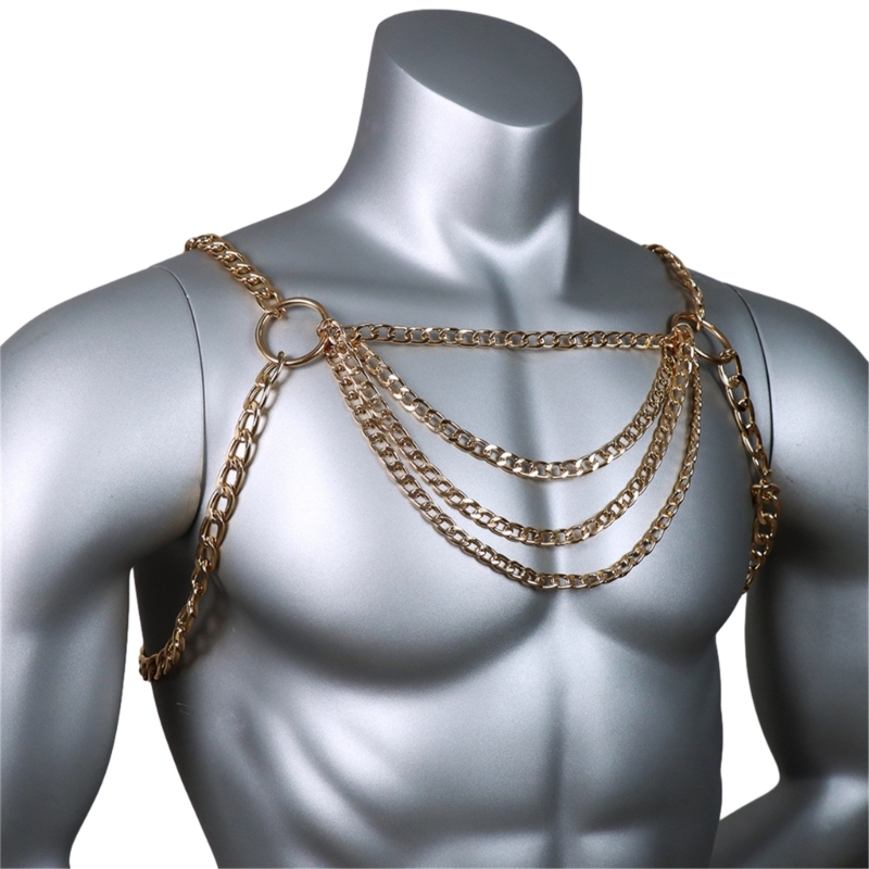 Masculino sexy metal corpo pei - Body Jewelry Necklace avaliação e preço