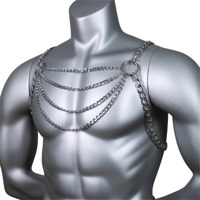 Masculino sexy metal corpo pei - Body Jewelry Necklace avaliação e preço