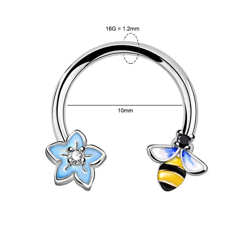 Argola de Septo 16G, Joia para - Body Jewelry Surgical Steel avaliação e preço