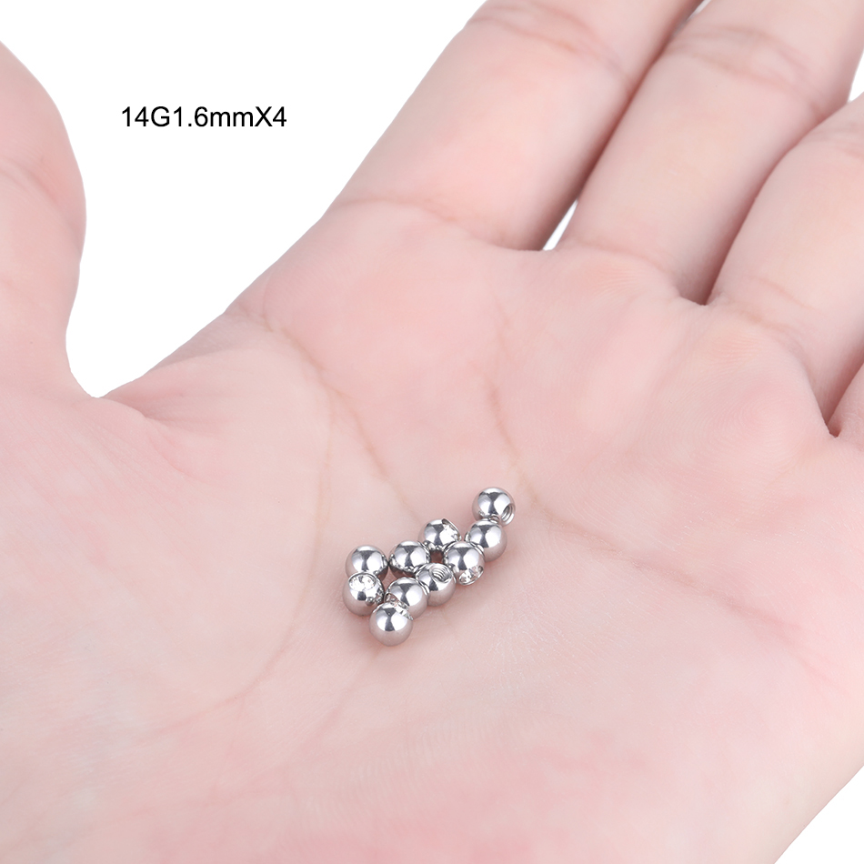 10 peças de bolas de parafuso  - Body Jewelry Replacement Ball avaliação e preço