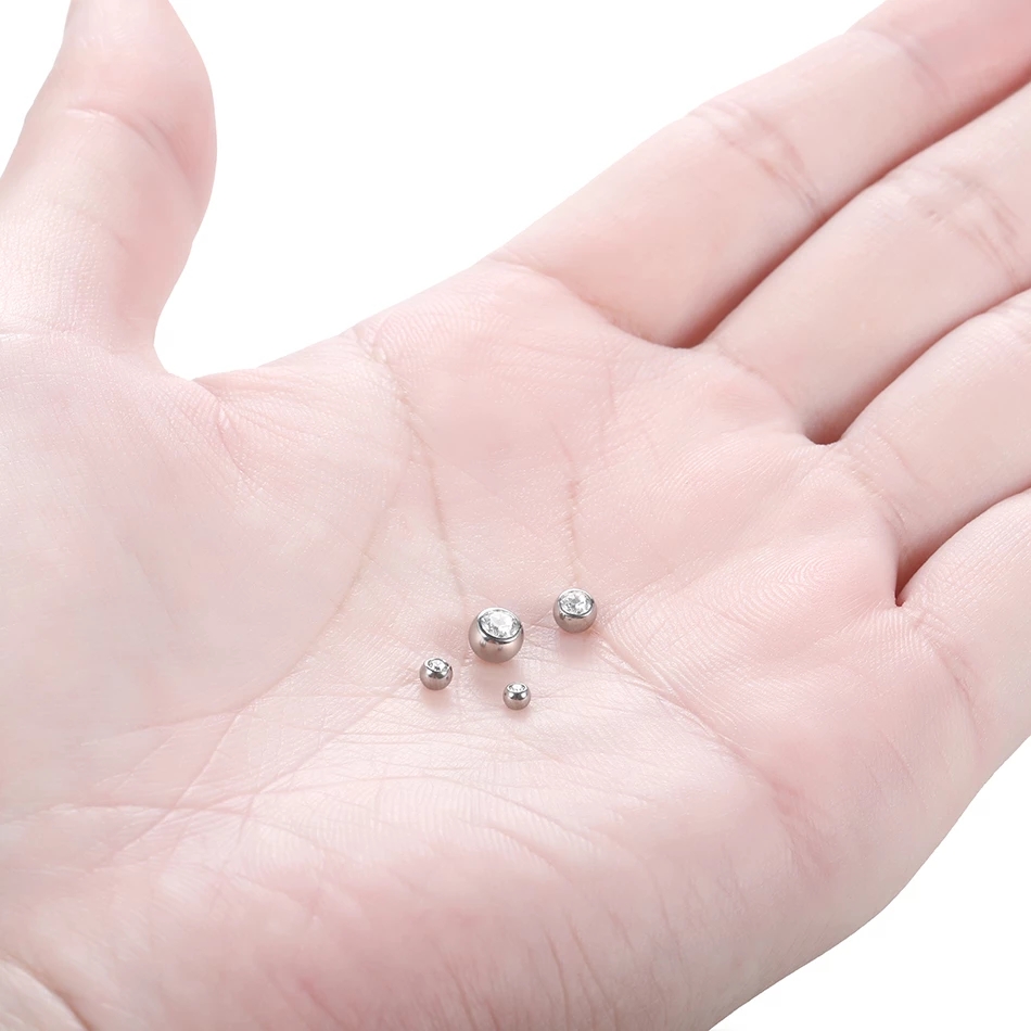 10 pçs g23 titânio externo ros - Body Jewelry Replacement Ball avaliação e preço